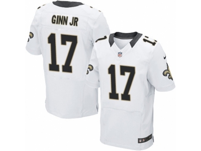 Nike New Orleans Saints #17 Ted Ginn Jr Elite White Jersey