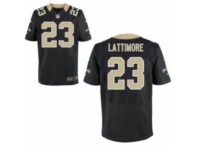 Nike New Orleans Saints #23 Marshon Lattimore Elite Black Jersey