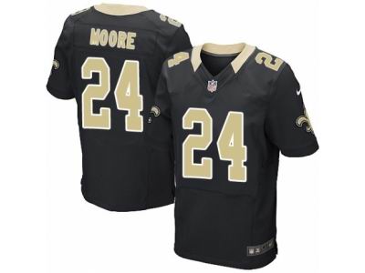 Nike New Orleans Saints #24 Sterling Moore Elite Black Jersey