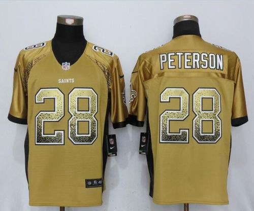 Nike New Orleans Saints #28 Adrian Peterson Drift Fashion Jersey