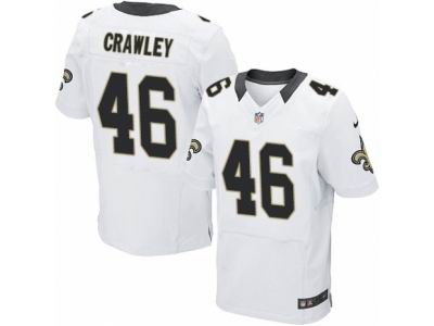 Nike New Orleans Saints #46 Ken Crawley Elite White NFL Jersey