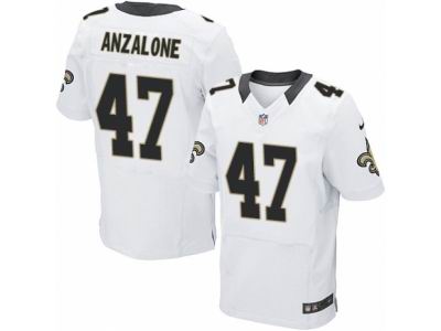 Nike New Orleans Saints #47 Alex Anzalone Elite White NFL Jersey