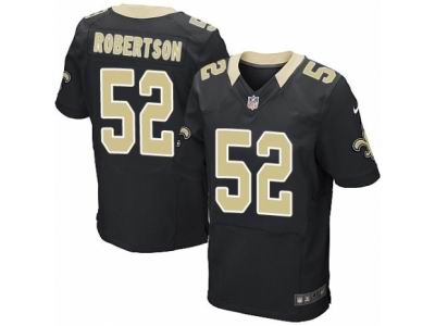 Nike New Orleans Saints #52 Craig Robertson Elite Black Jersey
