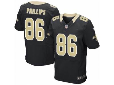 Nike New Orleans Saints #86 John Phillips Elite Black Jersey