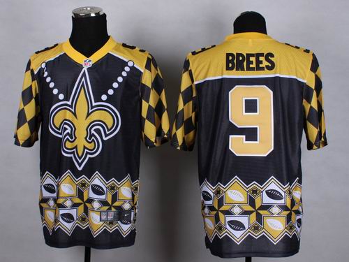 Nike New Orleans Saints #9 Drew Brees Noble Fashion elite jerseys