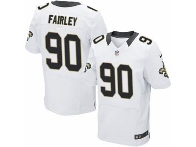 Nike New Orleans Saints #90 Nick Fairley Elite White NFL Jersey