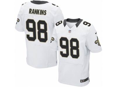 Nike New Orleans Saints #98 Sheldon Rankins Elite White NFL Jersey