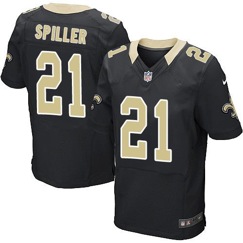 Nike New Orleans Saints 21 C.J. Spiller Black NFL Elite Jersey