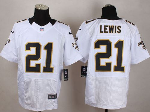 Nike New Orleans Saints 21 Keenan Lewis White NFL Elite Jersey