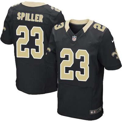 Nike New Orleans Saints 23 C.J. Spiller Black Team Color NFL Elite Jersey