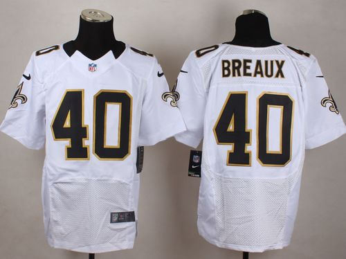 Nike New Orleans Saints 40 Delvin Breaux White NFL Elite Jersey