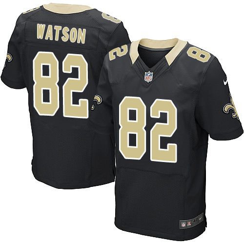Nike New Orleans Saints 82 Benjamin Watson Black Team Color NFL Elite Jersey