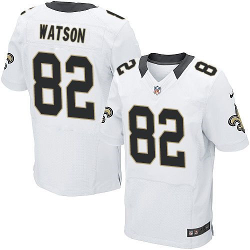Nike New Orleans Saints 82 Benjamin Watson White NFL Elite Jersey