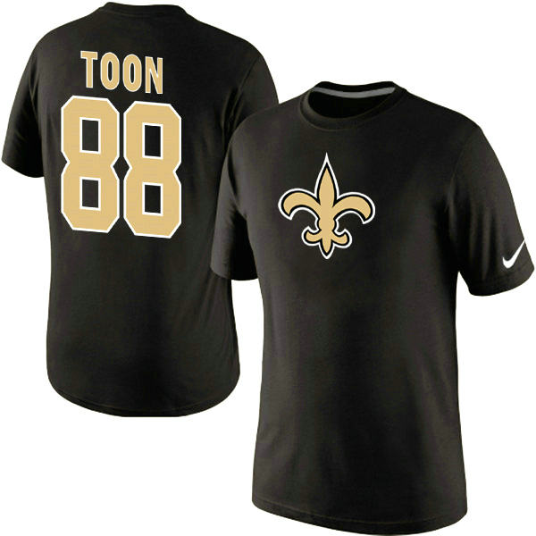 Nike New Orleans Saints 88 Nick Toon Name & Number T-Shirt
