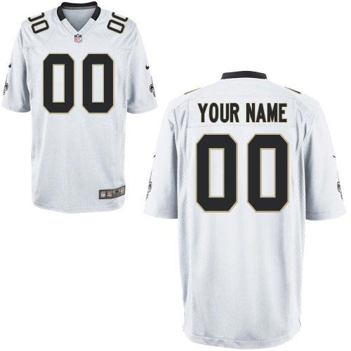 Nike New Orleans Saints Customized Game White Jersey