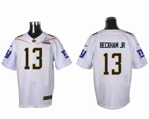 Nike New York Giants #13 Odell Beckham white 2016 Pro Bowl Elite Jersey
