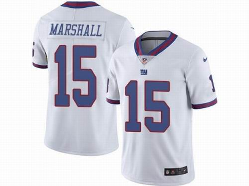 Nike New York Giants #15 Brandon Marshall White Limited Rush Jersey