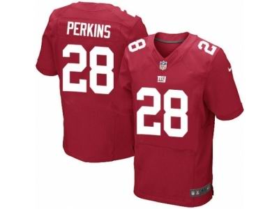 Nike New York Giants #28 Paul Perkins Elite Red Jersey