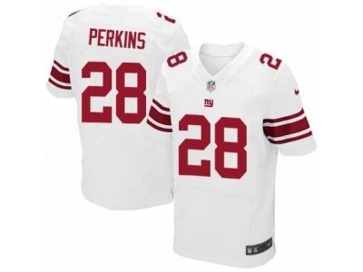 Nike New York Giants #28 Paul Perkins Elite White NFL Jersey