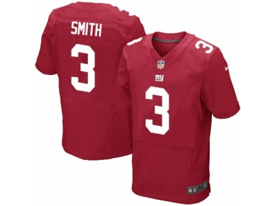 Nike New York Giants #3 Geno Smith Elite Red Jersey