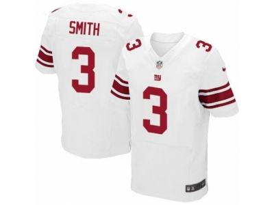 Nike New York Giants #3 Geno Smith Elite White Jersey