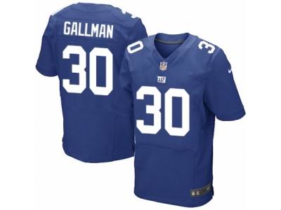 Nike New York Giants #30 Wayne Gallman Elite Royal Blue Jersey