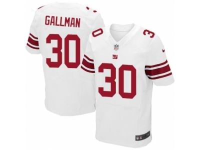 Nike New York Giants #30 Wayne Gallman Elite White NFL Jersey