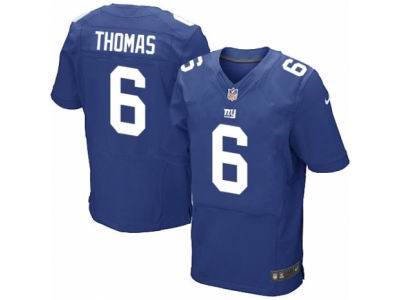 Nike New York Giants #6 Logan Thomas Elite Royal Blue Jersey