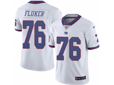 Nike New York Giants #76 D.J. Fluker Elite White Rush Jersey