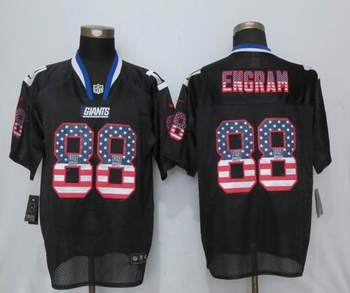 Nike New York Giants #88 Evan Engram USA Flag Fashion black Elite Jerseys