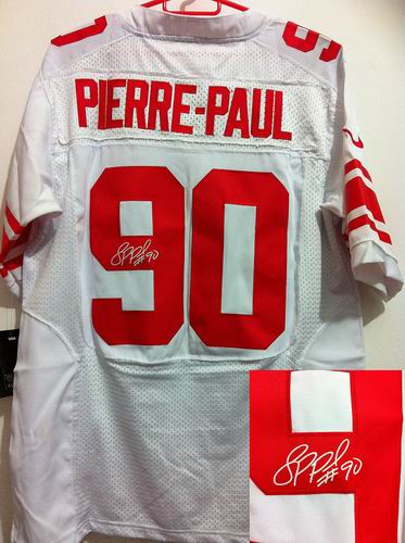 Nike New York Giants #90 Jason Pierre-Paul white elite signature jerseys
