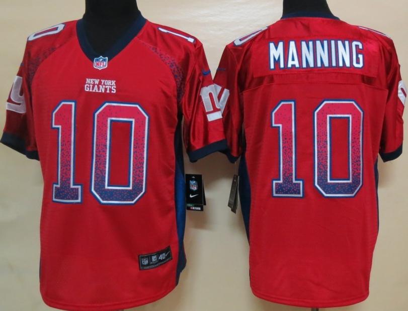 Nike New York Giants 10 Eli Manning Red Drift Fashion Elite NFL Jerseys