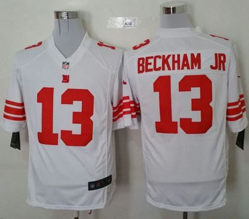 Nike New York Giants 13 Odell Beckham Jr White NFL Game Jersey