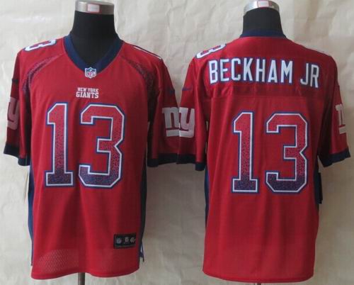 Nike New York Giants 13 Odell Beckham jr Drift Fashion Red Elite Jerseys