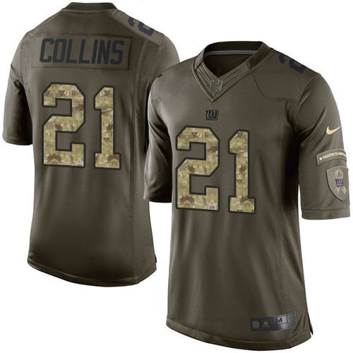 Nike New York Giants 21 Landon Collins Green NFL Limited Salute to Service Jersey