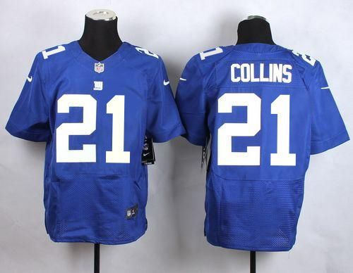 Nike New York Giants 21 Landon Collins Royal Blue Team Color NFL Elite Jersey