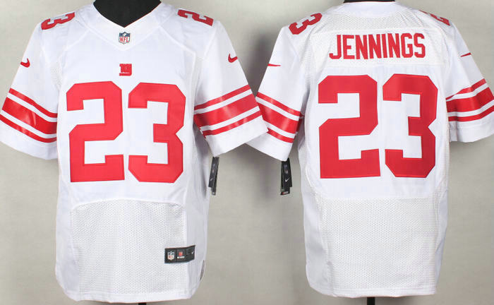 Nike New York Giants 23 Jennings white Elite NFL Jersey