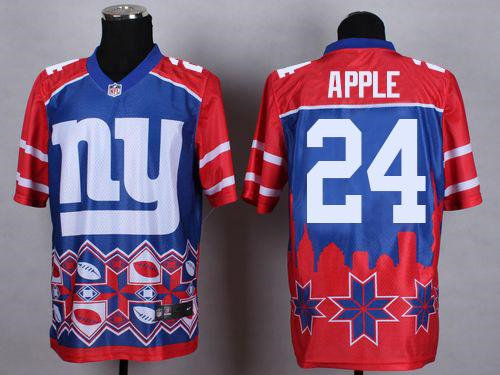 Nike New York Giants 24 Eli Apple Blue NFL Elite Noble Fashion Jersey