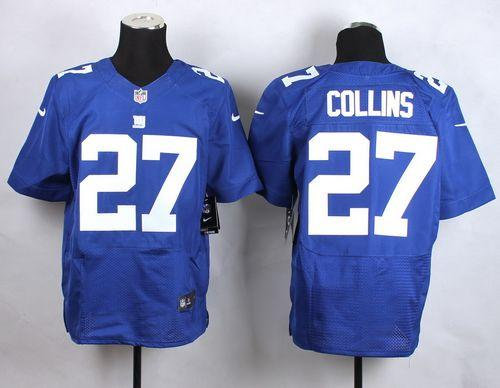 Nike New York Giants 27 Landon Collins Royal Blue Team Color NFL Elite jersey