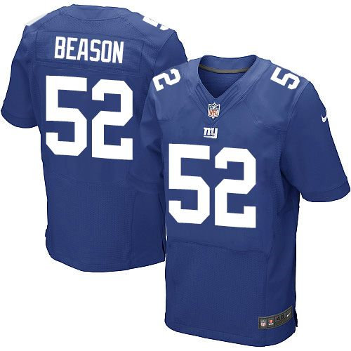 Nike New York Giants 52 Jon Beason Royal Blue Team Color NFL Elite Jersey
