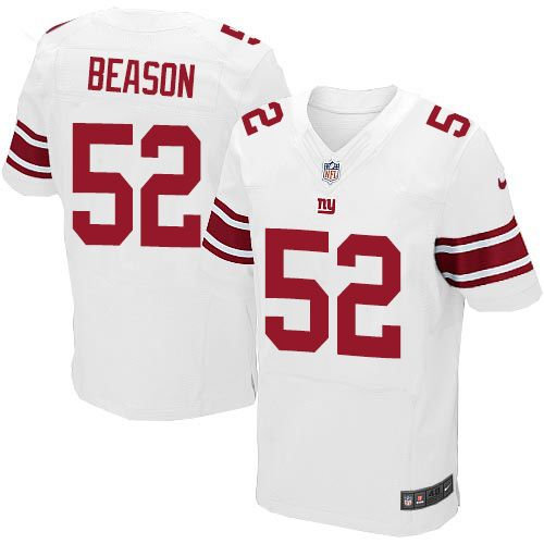 Nike New York Giants 52 Jon Beason White NFL Elite Jersey