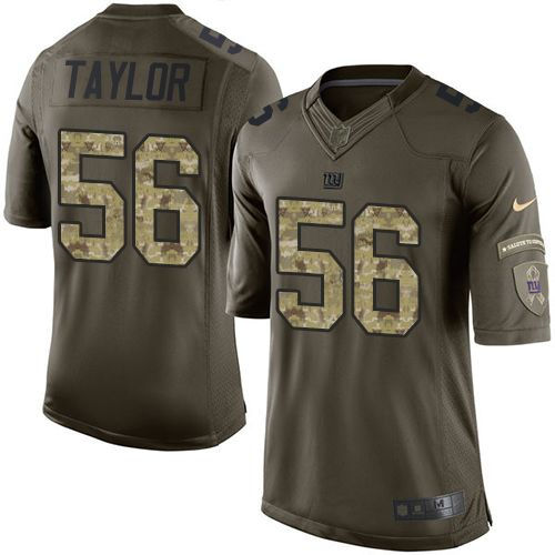 Nike New York Giants 56 Lawrence Taylor Green NFL Limited Salute to Service Jersey