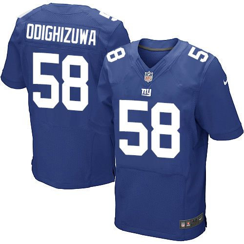 Nike New York Giants 58 Owa Odighizuwa Royal Blue Team Color NFL Elite Jersey