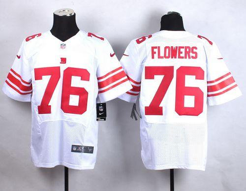 Nike New York Giants 76 Ereck Flowers White NFL Elite jersey
