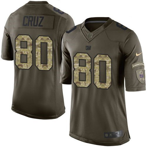 Nike New York Giants 80 Victor Cruz Green NFL Limited Salute to Service Jersey