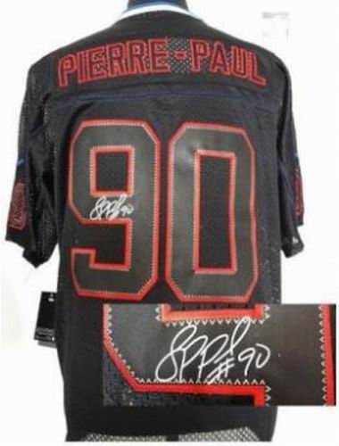 Nike New York Giants 90# Jason Pierre-Paul Elite Light Out Black signature jerseys
