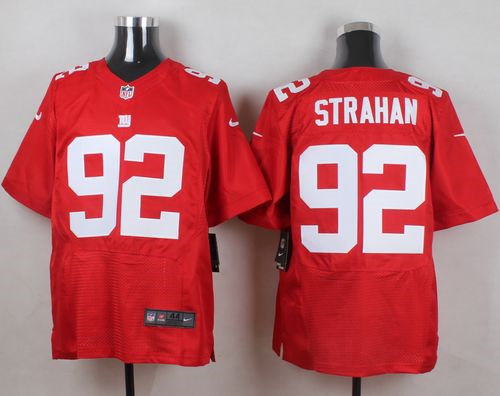 Nike New York Giants 92 Michael Strahan Red Alternate NFL Elite Jersey