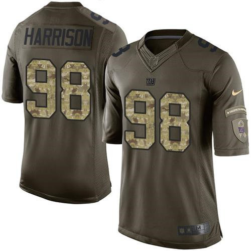Nike New York Giants 98 Damon Harrison Green NFL Limited Salute to Service Jersey