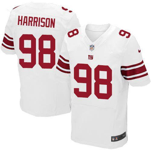 Nike New York Giants 98 Damon Harrison White NFL Elite Jersey