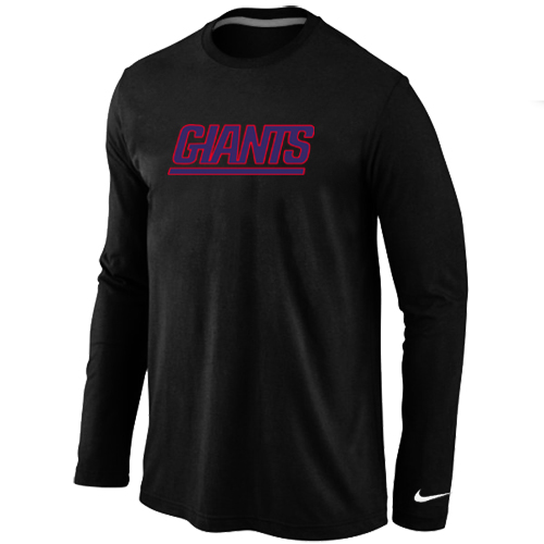 Nike New York Giants Authentic Logo Long Sleeve T-Shirt Black